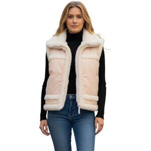 Free People Slope Seeker Reversible Vest Snow Bunny Combo Size L NWT